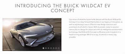 Lead writer for Buick.com