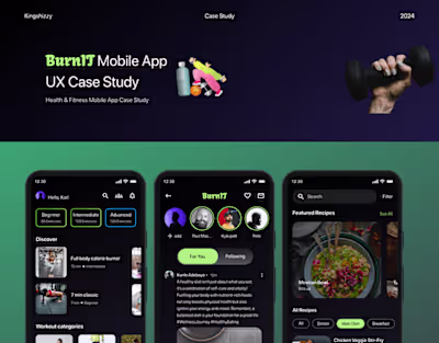 Health and Fitness Mobile App case study