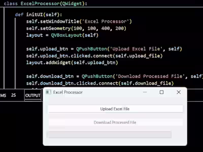 Automated Excel Processing System for Financial Data