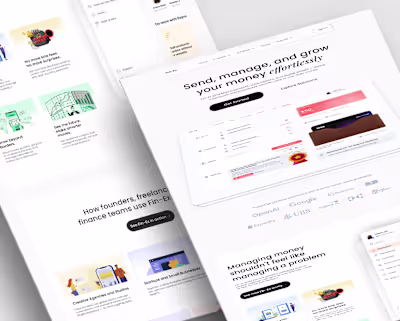 Fin-Ex FinTech Landing Page Design