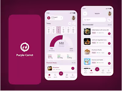 Purple Carrot-Meal planner iOS mobile app