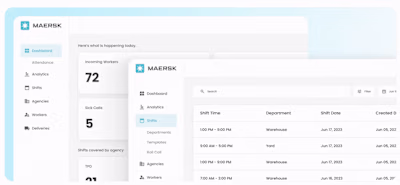 An internal tool for one of the biggest shipping company