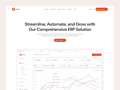 Doice ERP Landing Page - Framer Development