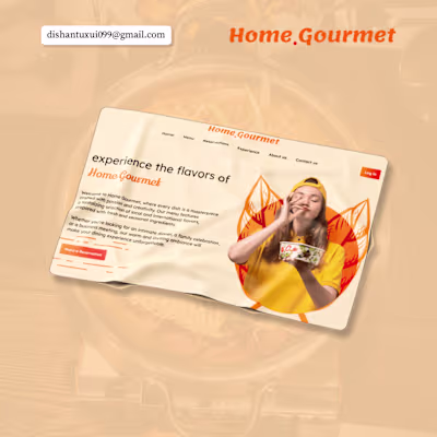 Home Gourmet Landing Page Design