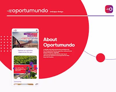Oportumundo - web app ui design :: Behance
