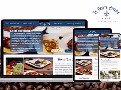 La Petite Affaire Café - Responsive Framer Development