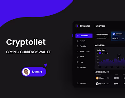 Crypto Dashboard - Cryptollet UI Design
