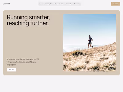 StrideLab Run Coaching Landing Page