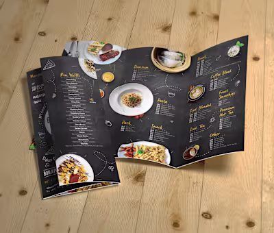 Multiple Cafe Menu Design