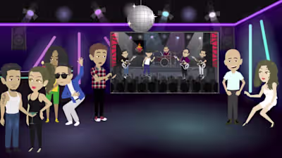 2D animation of a music video