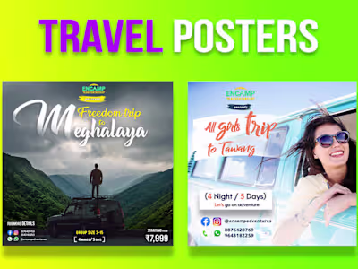 Travel Social media Post Designs Encamp Adventures 