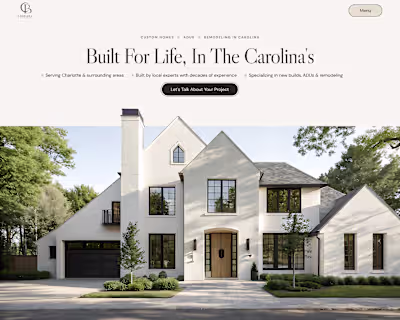 Designed This Hero Banner for Carolina Builder Company