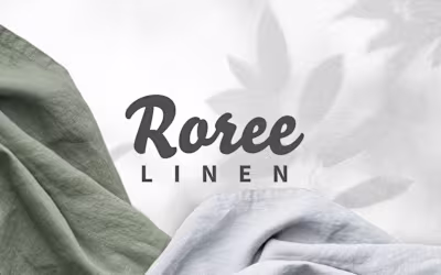 Linen brand start up imagery featuring a warm yet eye catchi...