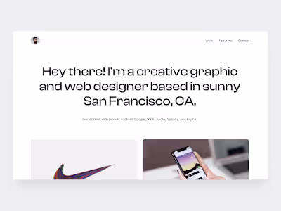 Portfolio Template Framer