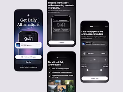 Affirmation App Onboarding