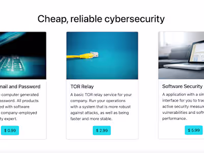 Cybersecurity Landing Page