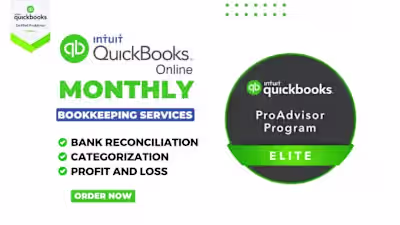 Quickbooks Cleanup and Monthly Bookkeeping