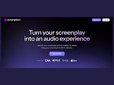 Screenplayer SaaS Development