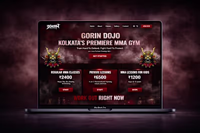 WordPress Website for an MMA Gym
