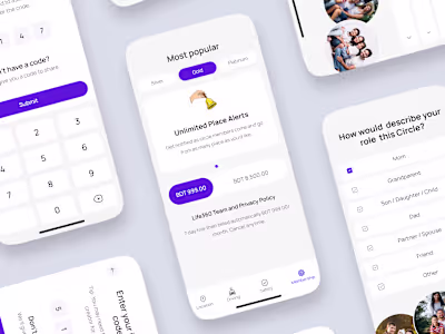 Here is my Family Safety App – Pricing & Onboarding Screens ...