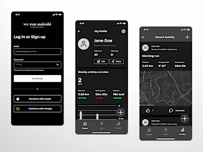 We Run Nairobi mobile app