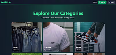 Couturio - An Ecommerce website