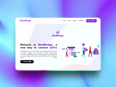Immersive Landing Page for AI Application