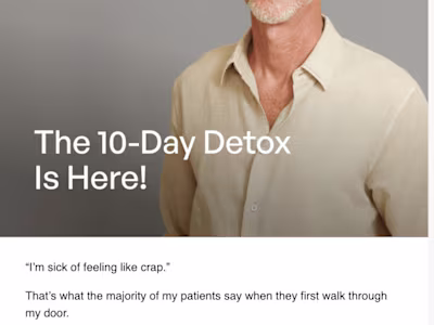 Registration email for Dr. Mark Hyman's 10-Day Detox