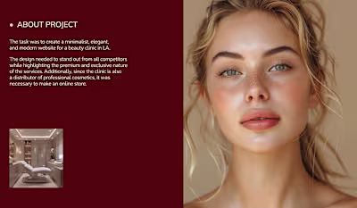 Beauty clinic Website design and development