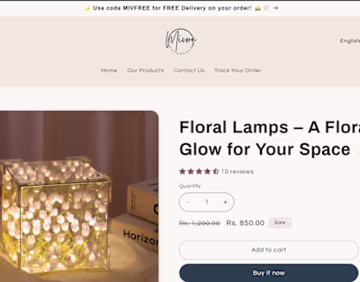 Shopify E-commerce Website for Luxury Gifting Brand