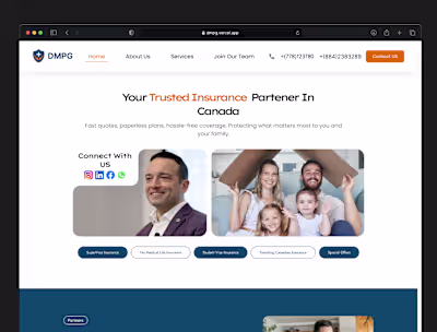 DMPG Insurance Website Redesign for Trust and Clarity