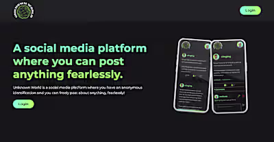 Unknown World - Social Media Platform