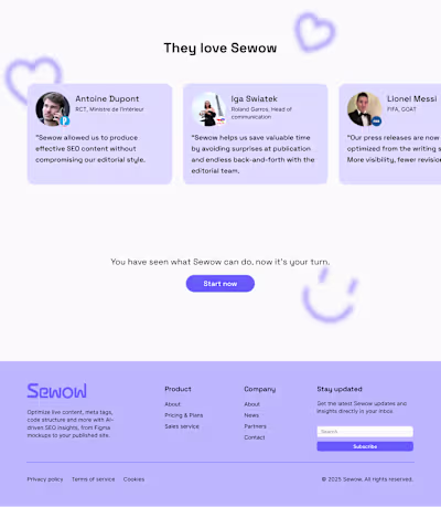 Proud to share my personal project: the Sewow.ai (http://Sew...