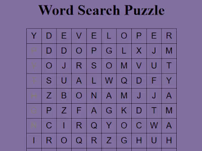 Word Search Puzzle Game