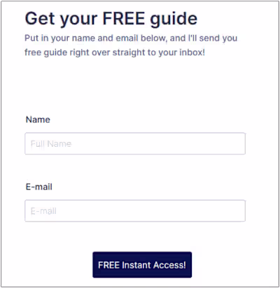 Dating landing page/email capture page