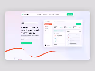 Vendibly - Landing Page by Redwan Ahmed on Dribbble