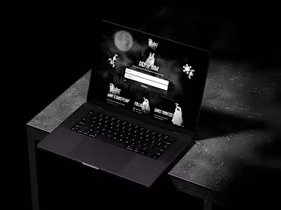 Ghost Themed Gambling Web Design