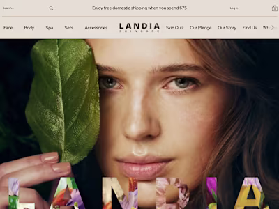 Landia Skincare Website Design