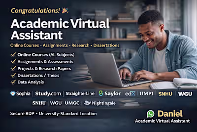 Struggling with online courses or academic work? I provide r...