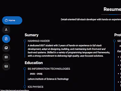 Portfolio - Hammad Haider