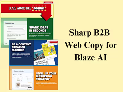 Sharp B2B Web Page Copy for Blaze AI