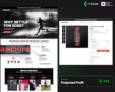 Dynamic Shopify Site for Endure