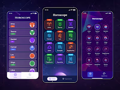 Horoscope App – UI/UX Design