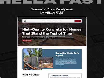 Construction Company Website Design and Development