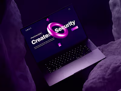 GlowLink Modern Cybersecurity Company Website UI/UX Design 