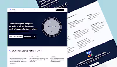 EXX Landing Page