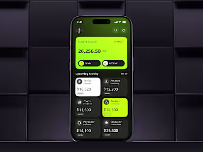 Fintech Banking Mobile App UI/UX Design