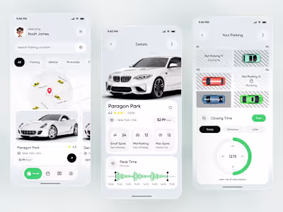 Smart Parking App — Car