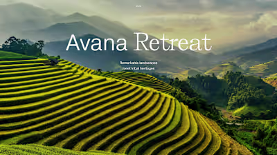 Avana Retreat Website Concept
