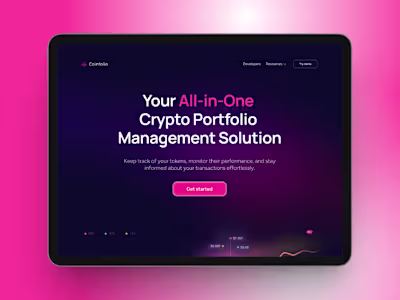 Coinfolio: Crypto Landing Page